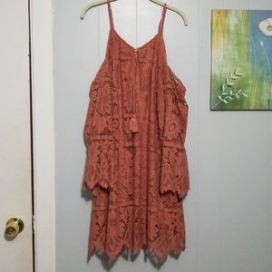 Xhilaration Rust lace dress